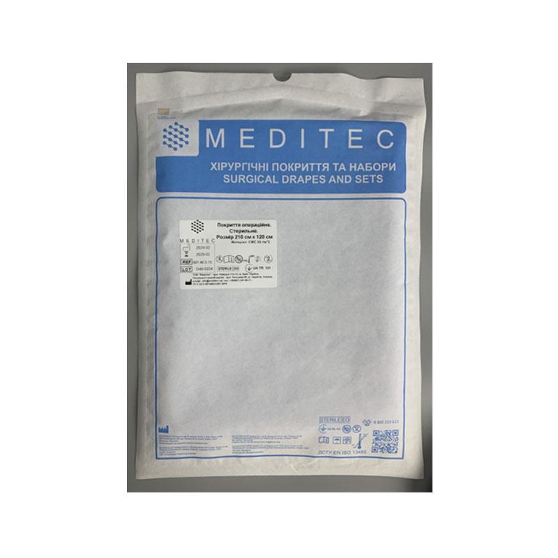 Покриття операційне. Стерильне. Розмір 210 см х 120 см, матеріал СМС 30 г/м*2 Meditec